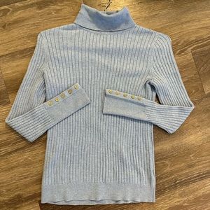 Talbots sky blue turtleneck sweater